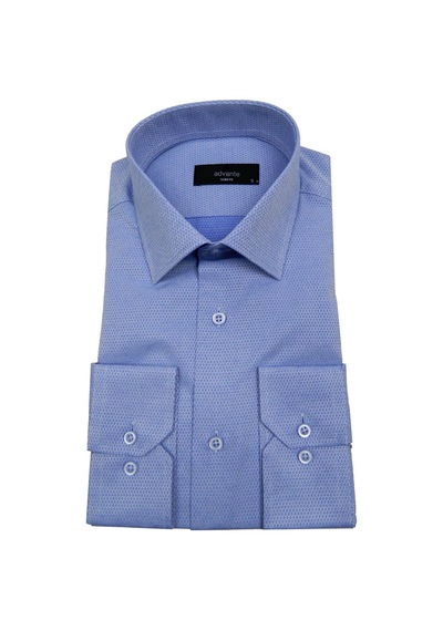 Erkek Slim Fit Jakarlı Gömlek Bgl-st00166 Koyu Mavi