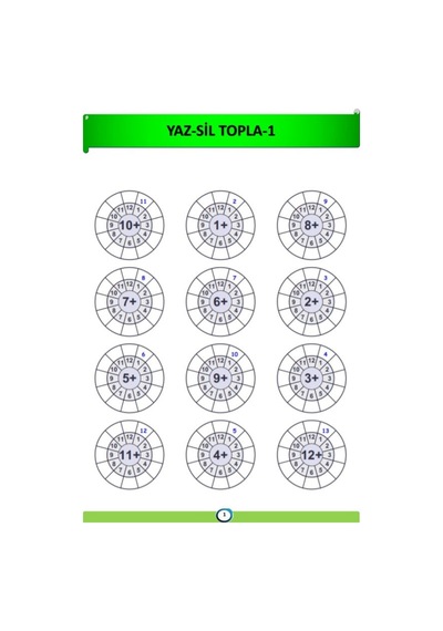 Çocuklara Dört İşlem Yaz - Sil Kitabı