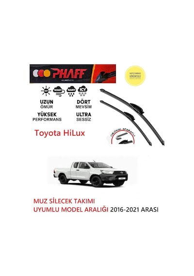 Toyota Hilux Silecek 2016 Model Silgeç Takımı Araca Uyumlu