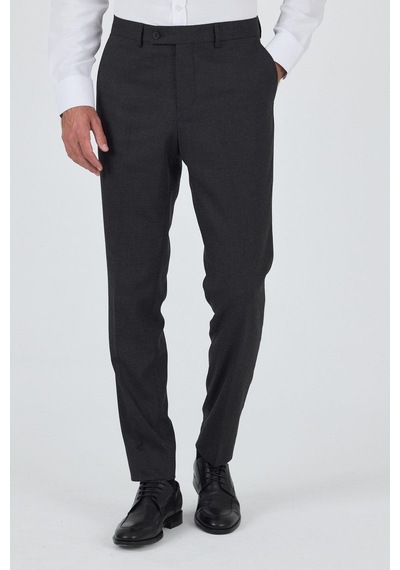 İmza Koyu Antrasit Yan Cep Açık Paça Slim Fit Esnek Classic Pantolon 1003250906 Koyu Antrasit