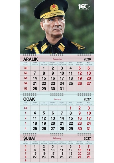 2027 Yılı Gemici Takvimi ---atatürk Ebedi Başkomutan