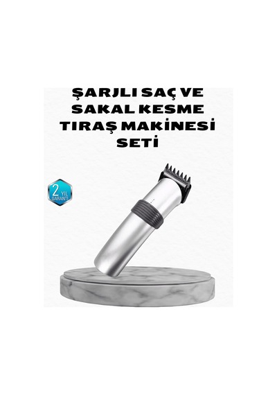 Profesyonel Şarjlı Saç Ve Sakal Kesme Makinesi - Paslanmaz Çelik Bıçaklı, Ergonomik Ve Sessiz Motorlu