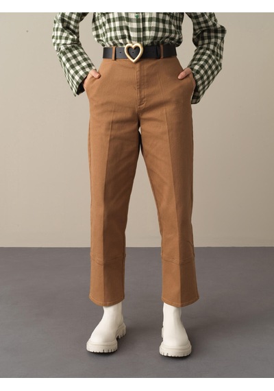 Xint Camel Regular Fit Pamuklu Pantolon 201128