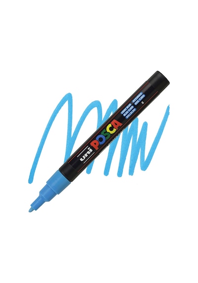 Uni Posca Marker Pc-3M 0.9-1.3 Mm Light Blue
