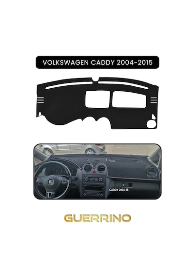 Volkswagen Caddy 2004-2015 Torpido Koruma Halısı Siyah Kenar