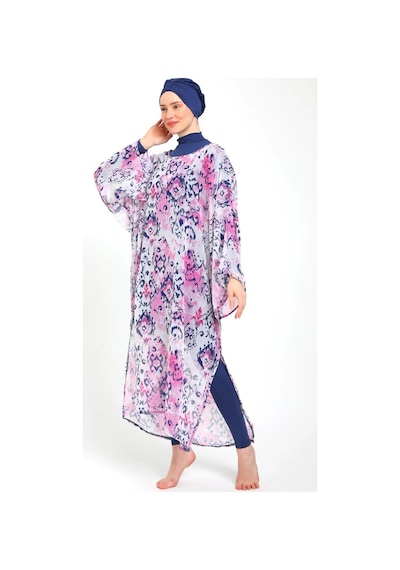 Desenli Şifon Pareo - Plaj Elbisesi Chlly Pembe