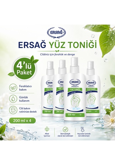 Yüz Toniği 4 Lü Paket 200 Ml
