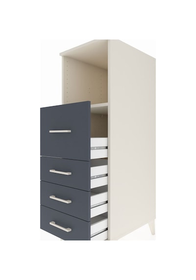 Kronos Dolap Tek Raflı 4 Çekmeceli 44x59x134 Aytaşı-antrasit Aytaşı