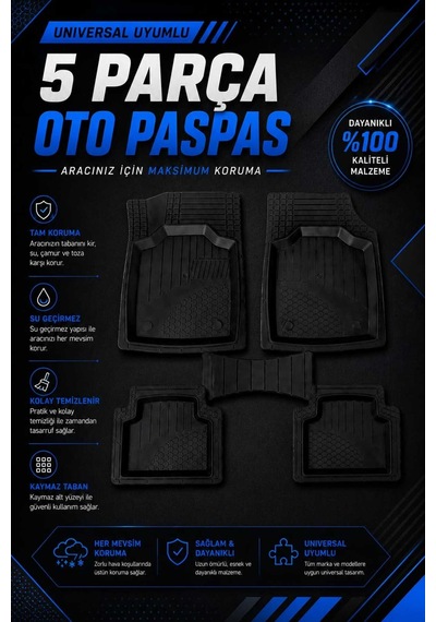 Dacia Jogger Universal Havuzlu Paspas Takımı Krom