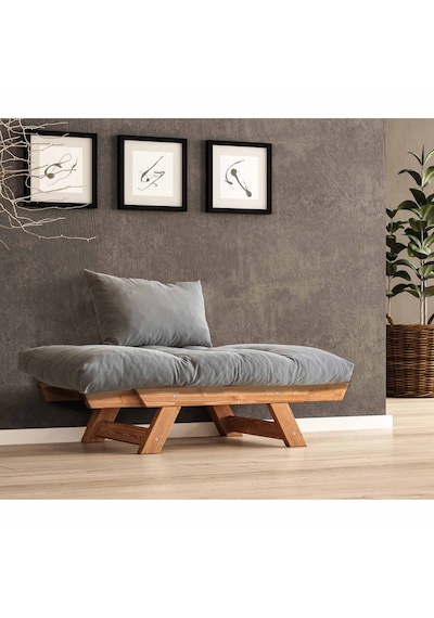 Woodesk Adalar Masif Tik-gri Renk Berjer Cpt8153-140 Gri