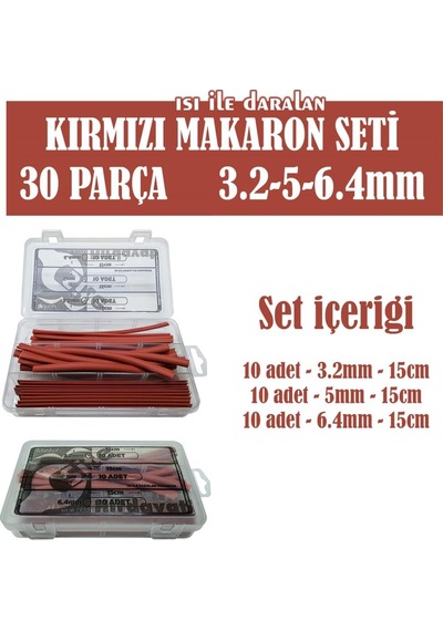Kırmızı Makaron Seti