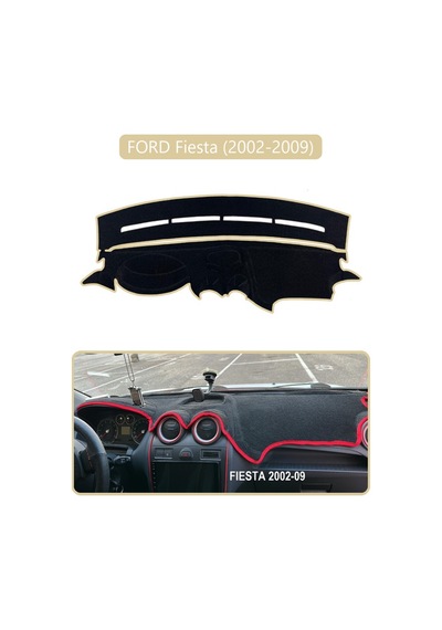 Ford Fiesta 2002-2009 Torpido Koruma Halısı Bej Kenar