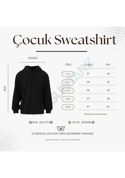 Uyguntarz Paris Baskılı Oversize Çocuk Sweatshirt Gri