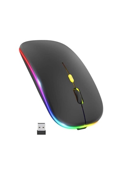 Sessiz Mouse Şarjlı Wireless + Bluetooth Ve Dpı Ayarlı Rgb Aydınlatma Işıklı Ve Işıksız Kullanımlı Kablosuz Mouse