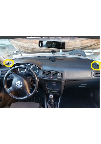 Volkswagen Golf 6 Torpido Üst Havalandırma Kapak Takımı Sarı 2 Adet