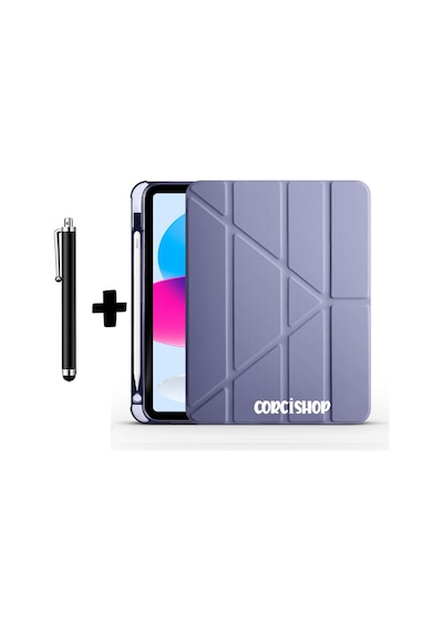 Apple İpad 10.2 Uyumlu 7.nesil-8.nesil-9.nesil Kılıf Kalem Bölmeli Silikon + Kalem Arka Kapak