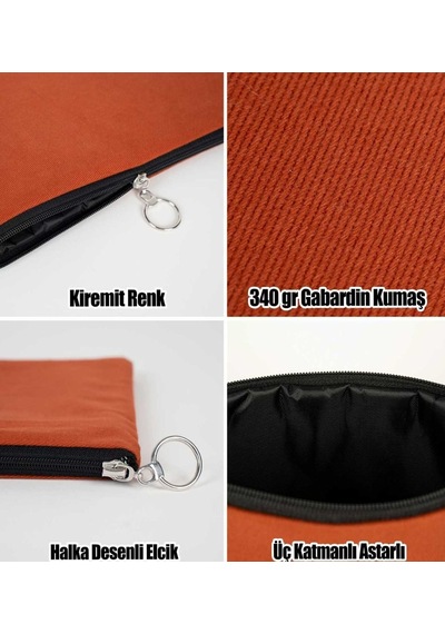 Bk Gift Yaz Temalı Kırmızı Tablet Çantası 30x21cm, Apple iPad Uyumlu Çantası, Baskılı Tablet Kılıfı