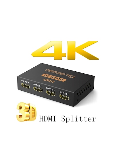 Triline 4K Ultra Hd 3D 4 Port Hdmi Splitter Çoğaltıcı