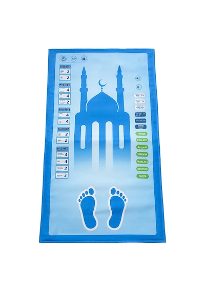 Benim Seccadem Çocuklar İçin Sesli Konuşan 7 Dilde Namaz Kıldıran Seccade Mavi