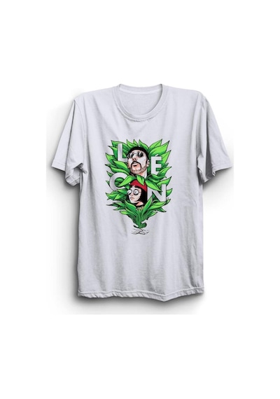 Stoned&Fame Unisex Beyaz Leon Baskılı T-shirt Beyaz