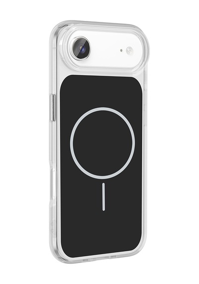 Apple Uyumlu iPhone 17 Air Kılıf Metal Buton Tasarımlı Zore İkonik Sert Silikon Kapak Turuncu