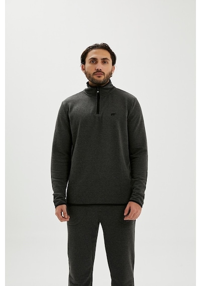 Bad Bear Erkek Sweatshirt Backup Half Zip 210212029-Ant (508595388) Gri
