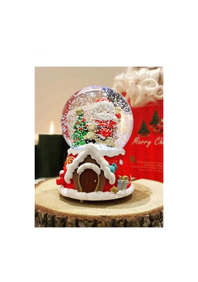 Noel Baba Hediyeler Temalı Işıklı Müzikli Kar Küresi Yılbaşı Noel Baba Hediyeler Temalı Kar Küresi Işıklı Müzikli 13 Cm Hediye 01