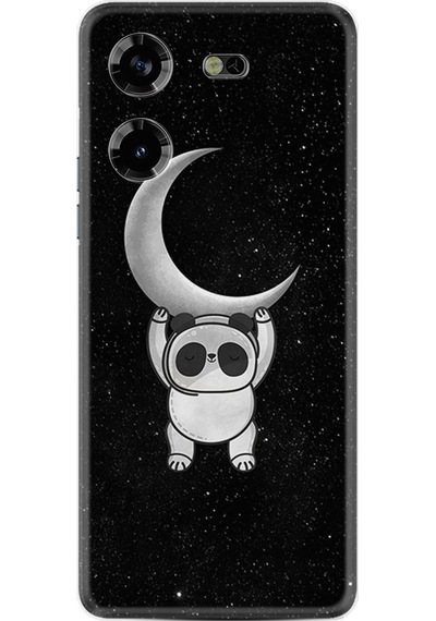 Tecno Pova 5 Kılıf Resimli Desenli Silikon Platinium Series Panda Moon 1811