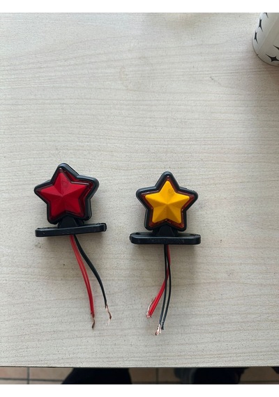 Drd Mini Yıldız Takoz Lamba Kırmızı - Sarı 10'lu Set