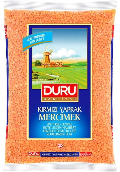 Duru Bakliyat Kırmızı Yaprak Mercimek 1 KG