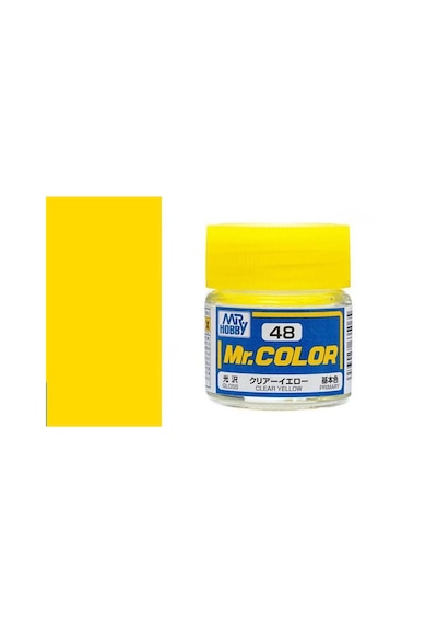 10 Ml. Clear Yellow Mr.color Serisi Maket Boyası, Mr.hobby C048 Standart
