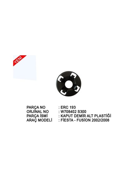 Ford Fiesta 02-08 Kaput Demir Alt Klipsi