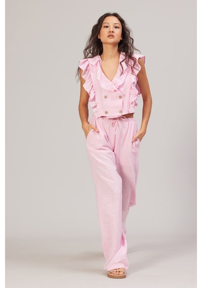 Avrile Bağcıklı Pantolon Pembe