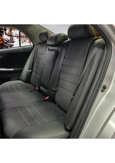 Toyota Corolla Uyumlu Araca Özel Oto Koltuk Kılıfı 158507 Siyah Deri/siyah Taytüyü