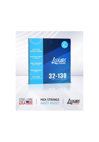 Luxars Lx10-b6 6 Telli Bas Gitar Teli 32-130 Nıckel Wound