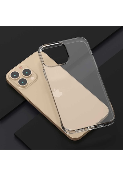 Apple Uyumlu iPhone 13 Pro Max Kılıf Şeffaf Lüx Ultra Koruma Silikon Renksiz