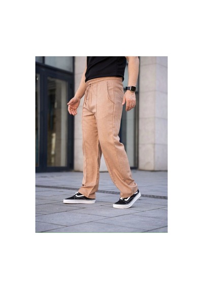Butik İstanbul Erkek Keten Cepli Çıma Dikişli Jogger Buggy Pantalon Rahat Kalıp - Kahverengi Butik İstanbul Erkek Keten Cepli Çıma Dikişli Jogger Buggy Pantalon Rahat Kalıp - Kahverengi