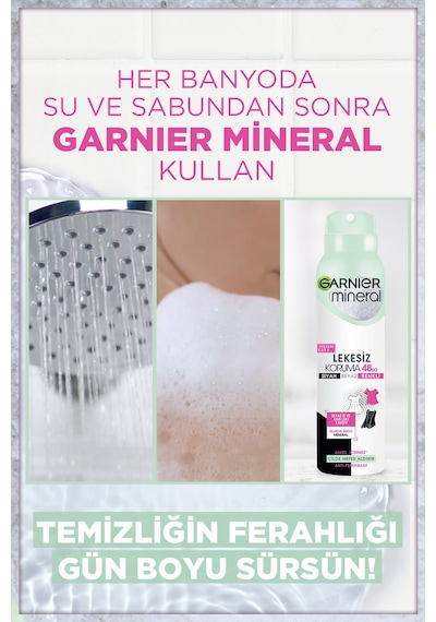 Garnier Mineral Lekesiz Koruma Antiperspirant Kadın Deodorant 150 ML