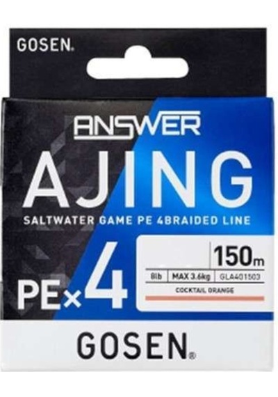 Gosen Answer Ajing Pe4 Örgü Lrf İpi 150mt Coctail Orange