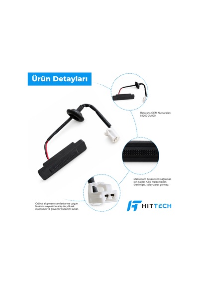 Hyundai i20, Accent, Verna, Kia Rio ve Picanto Uyumlu Bagaj Açma Düğmesi Butonu Switch OEM 81260-1J600