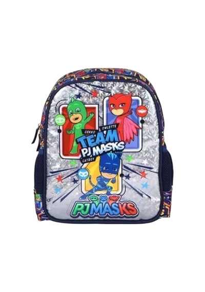 Pj Masks Lisanslı Anaokulu Çantası Çift Gözlü Kalemlik Lisanslı Matara Mavi MAvi