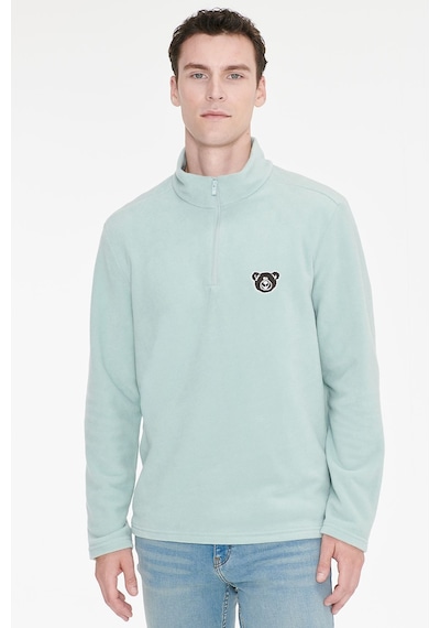 Ac&Co / Altınyıldız Classics Erkek Cagla Anti-pilling Tüylenme Yapmayan Soğuk Geçirmez Standart Fit Bato Yaka Sweatshirt Polar