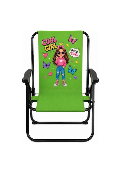 Exent Kids 2 6 Yaş, Katlanır Portatif Mama Sandalyesi, Tak-çıkar Masa İle-cool Girl-yeşil