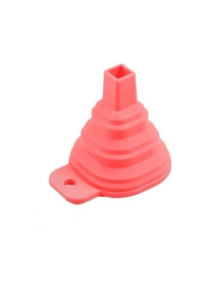 Mini Silikon Katlanır Huni Kırmızı Huni Diğer