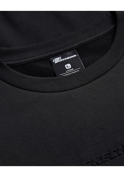 Skechers M Essential Crew Neck Sweatshirt Erkek Siyah S242113-001