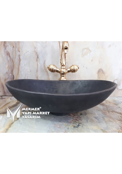 Bazalt Siyah Derin Kayık Lavabo