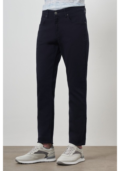 Morven Erkek Lacivert Pamuk 5 Cep Slim Fit Jean Kot Pantolon 25ms003036200 Lacivert