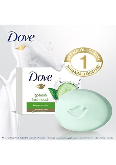 Dove Beauty Cream Bar Katı Güzellik Sabunu Fresh Nemlendirici Etkili, 90 G 3lü Paket