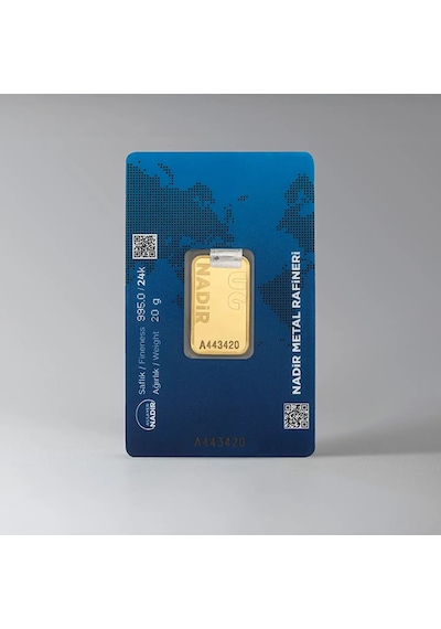 Nadir 20 Gram 24 Ayar 995 Milyem Külçe Altın 20 Gr Yatırımlık Altın
