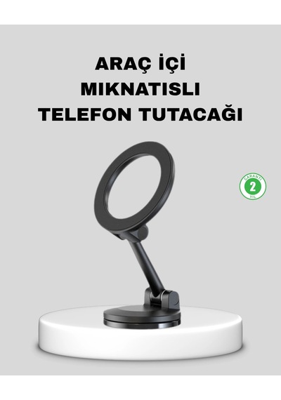 Hubrendy Tekno Katlanır Manyetik Araç İçi Telefon Tutucu 360 Dönebilen, Magsafe Uyumlu, Güçlü Mık Diğer